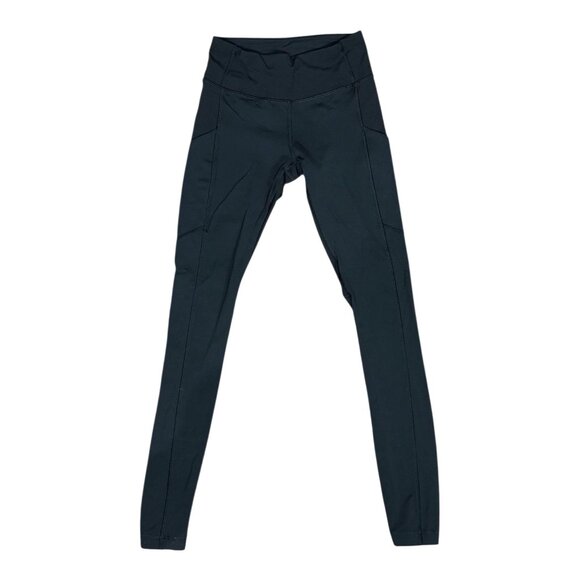 Lululemon Womens Size 2 INVIGORATE Black Full-Length Leggings Zipper Pocket - Picture 2 of 10